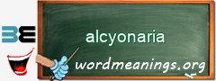 WordMeaning blackboard for alcyonaria